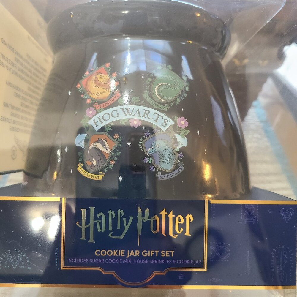 Harry Potter Hogwarts Cauldron Sugar/Sprinkles Cookie Jar Set NEW